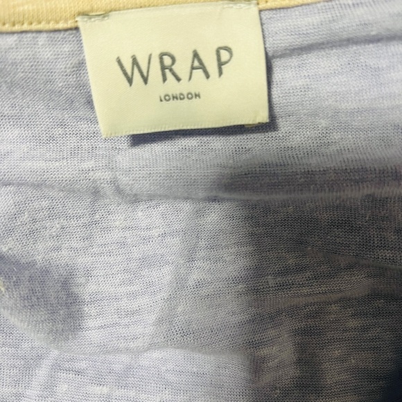Wrap London Women’s Size 10 100% Linen 3/4 Sleeve Lilac V-Neck Everyday EUC - Picture 6 of 8